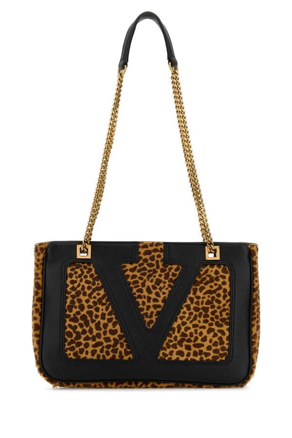 Valentino Garavani Lambskin leather shoulder bag in black