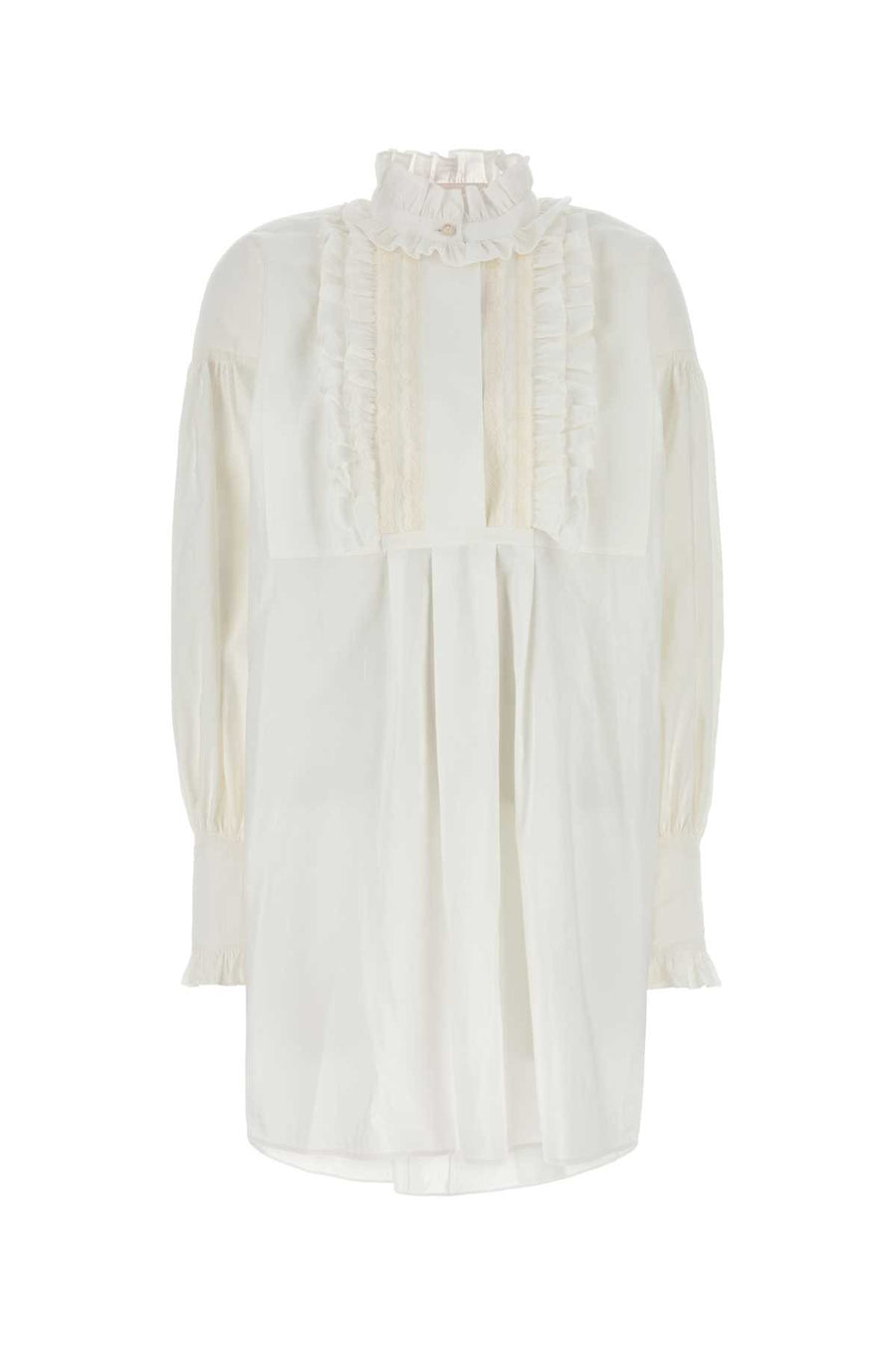 Valentino Garavani Solid 53% Cotton dress in white
