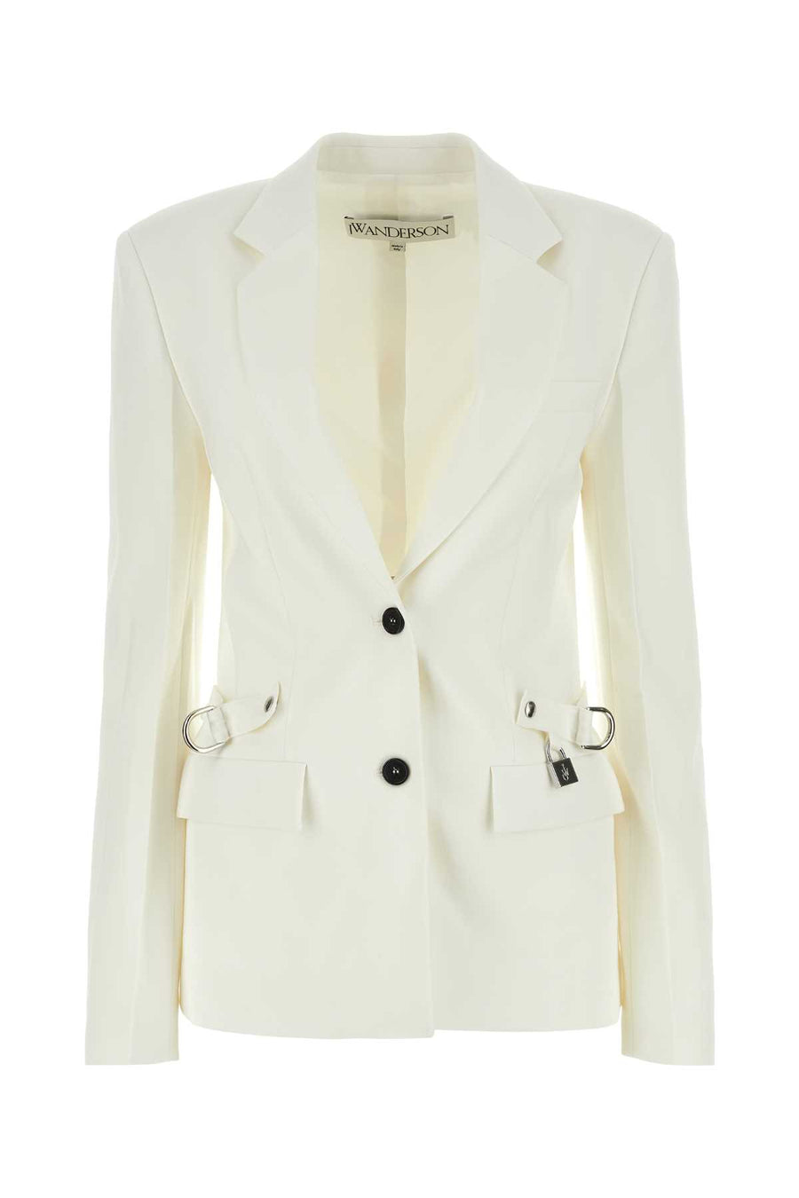 JW Anderson Exterior: 53% Polyester 43% Wool 4% Elastane; Lining: 100% Viscose blazer in white