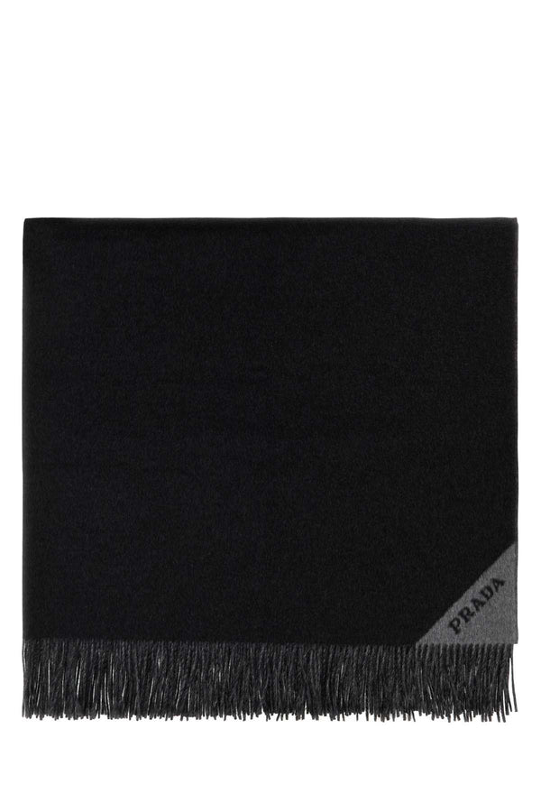 Prada 100% cashmere shawl in black