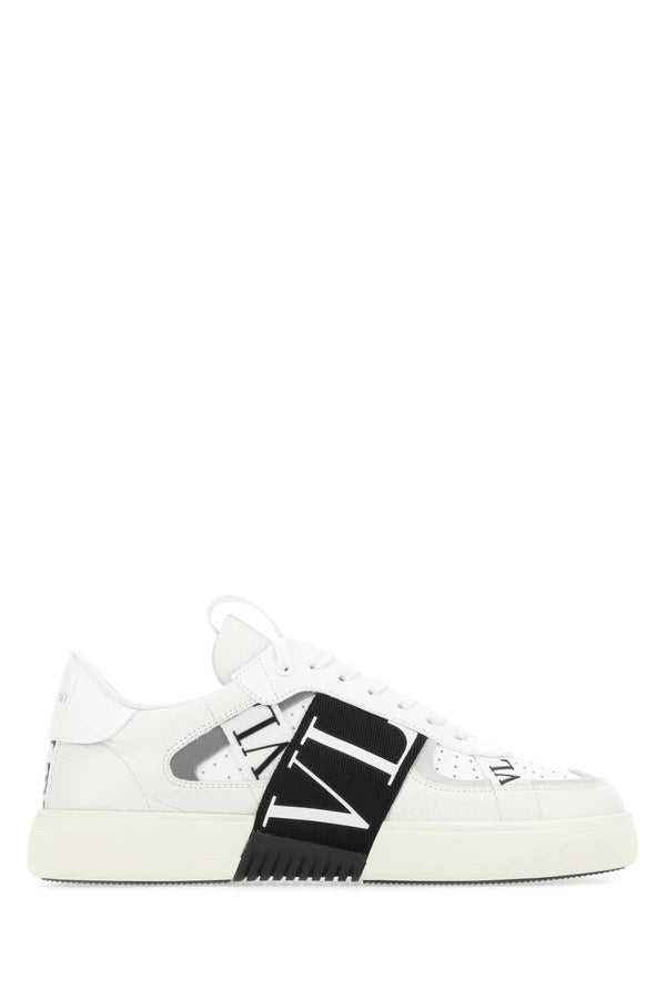 Valentino Garavani Vitello Calf leather (Bos Taurus) sneaker in white
