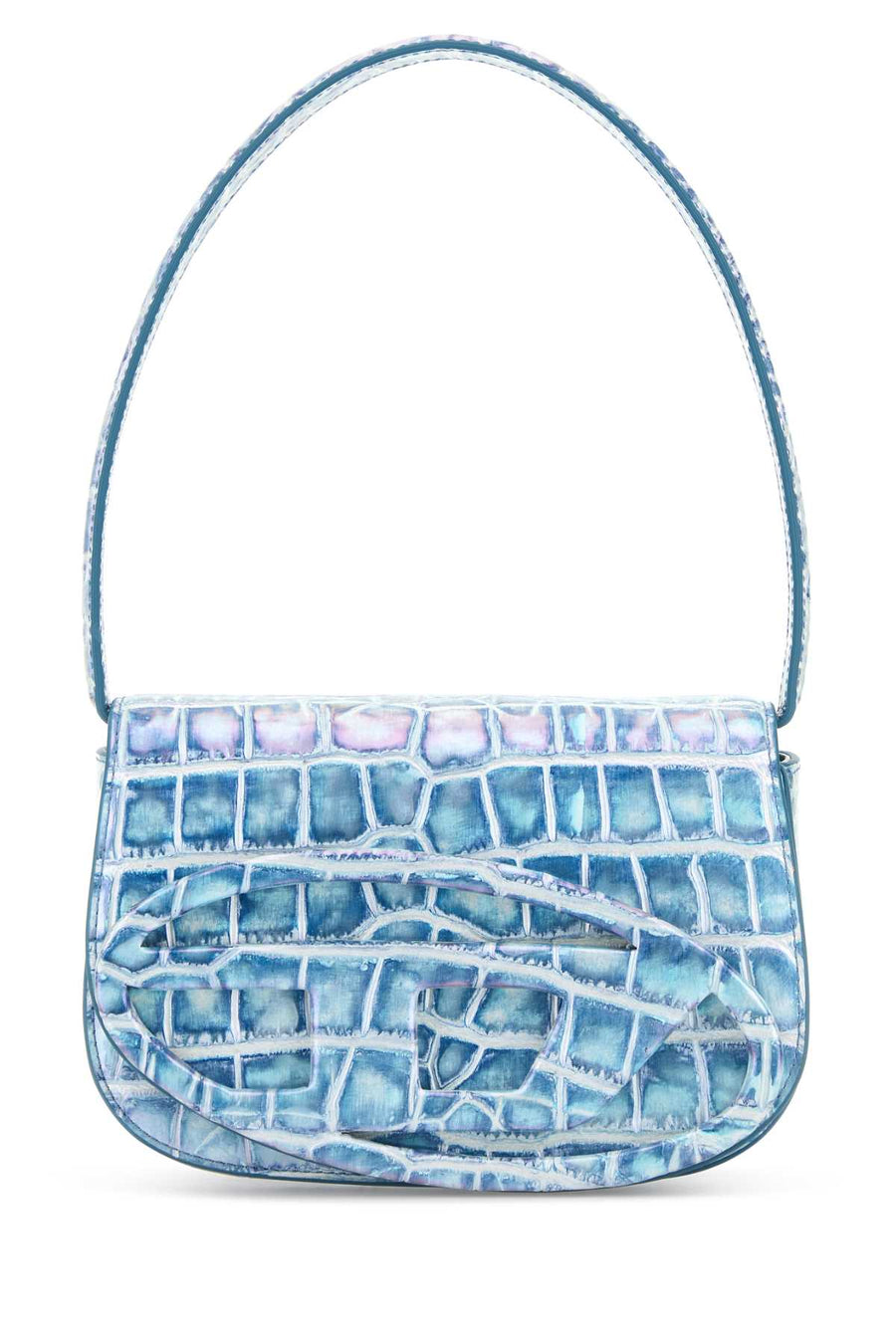 Diesel Mano Exterior: 100% Bovine leather shoulder bag in blue