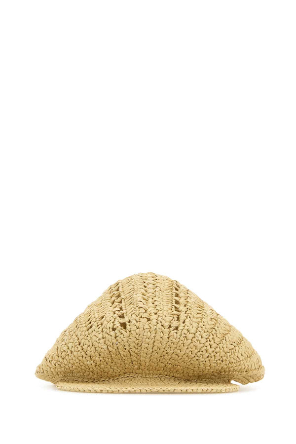 Prada CAPPELLI 100% Raffia bucket hat in beige