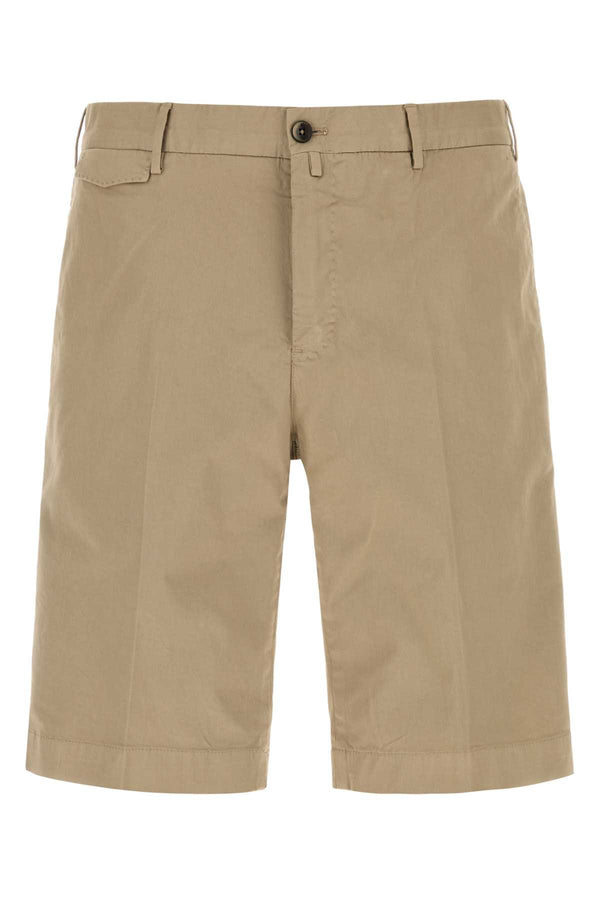 Pt Torino 98% Cotton bermuda shorts in beige