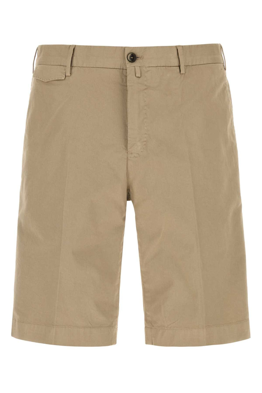 Pt Torino 98% Cotton bermuda shorts in beige