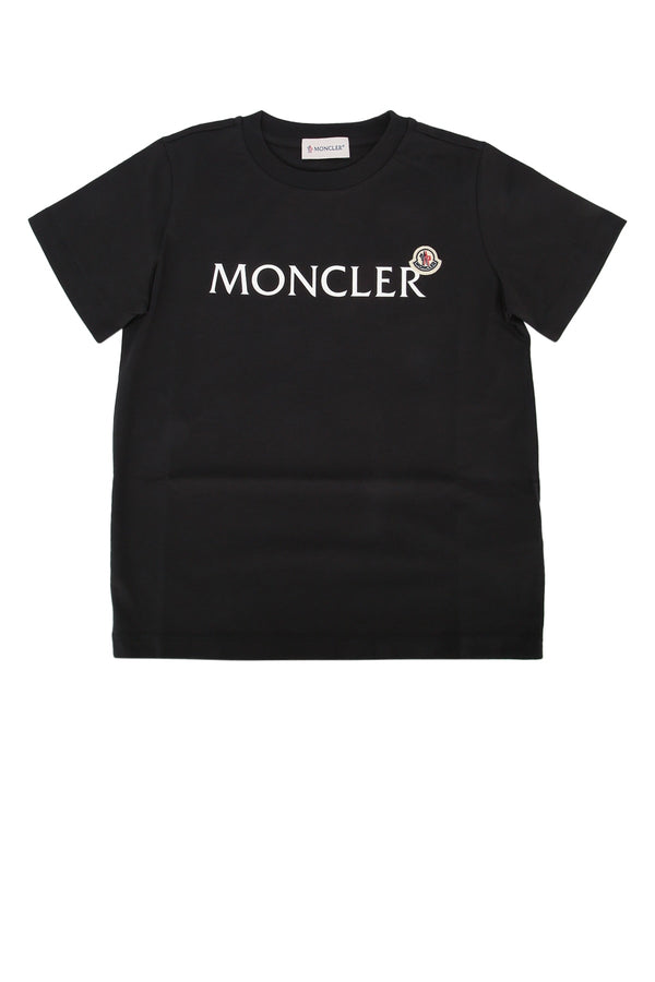 Moncler Jr 100% Cotton t-shirt in black