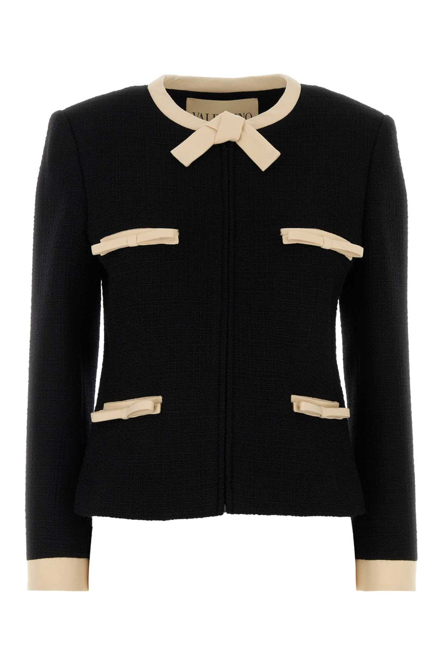 Valentino Garavani Exterior: 97% Virgin wool blazer in black