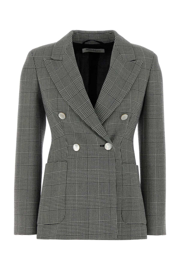 Max Mara Exterior: 100% Virgin wool; Lining: 65% Acetate blazer in navy