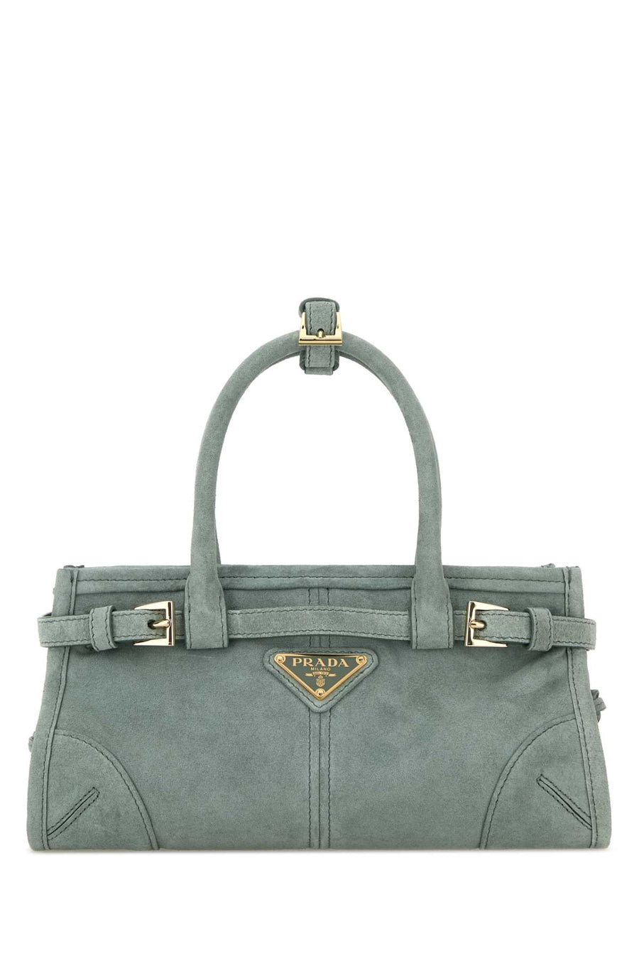 Prada Exterior: 100% Suede shoulder bag in green