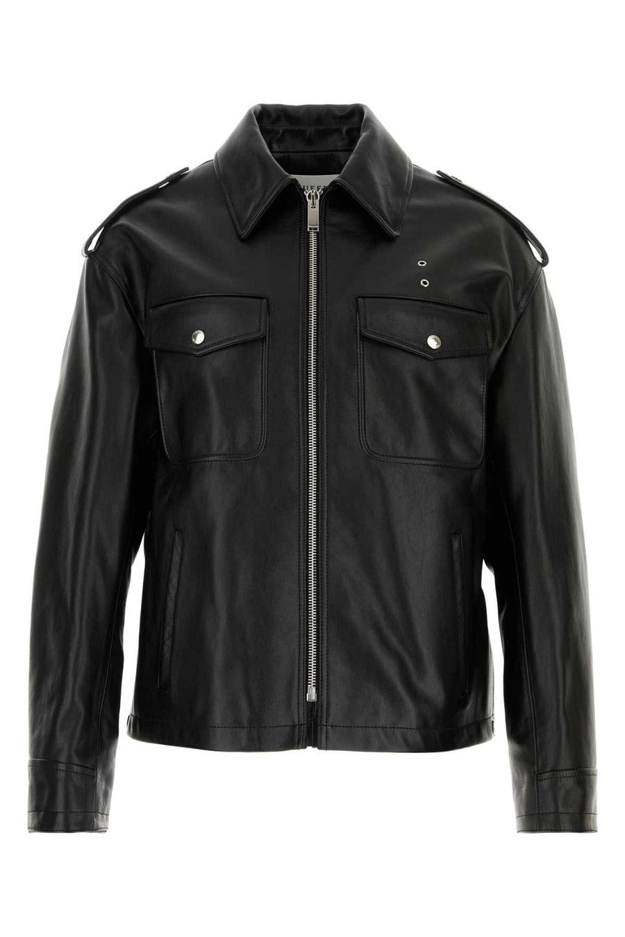 Alexander McQueen Jacket Exterior: 100% Leather; Lining: 100% Fabric jacket in black
