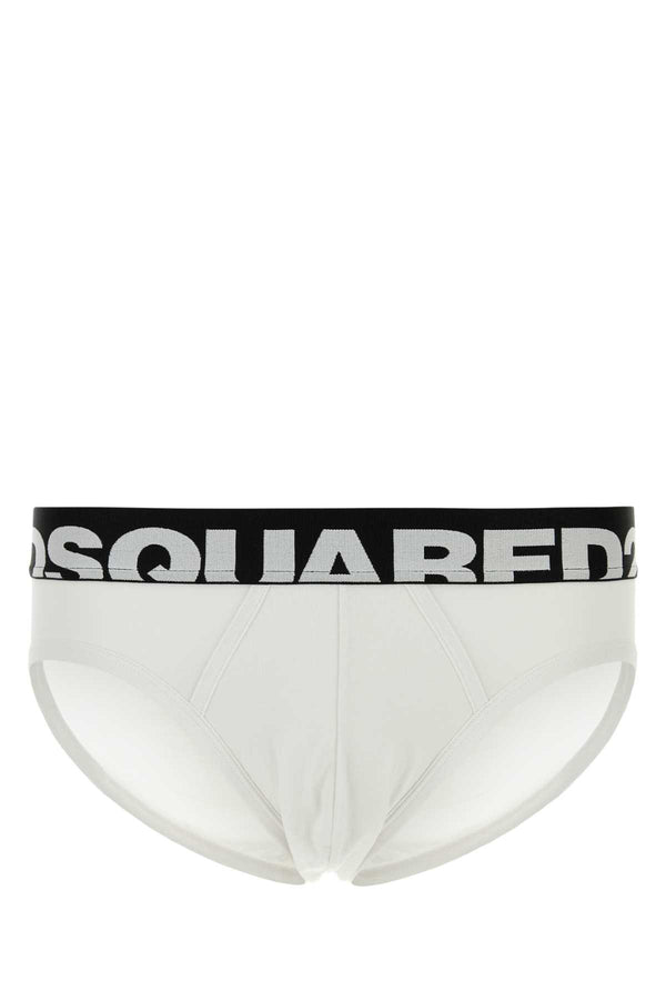 Dsquared2 94% Cotton brief in white