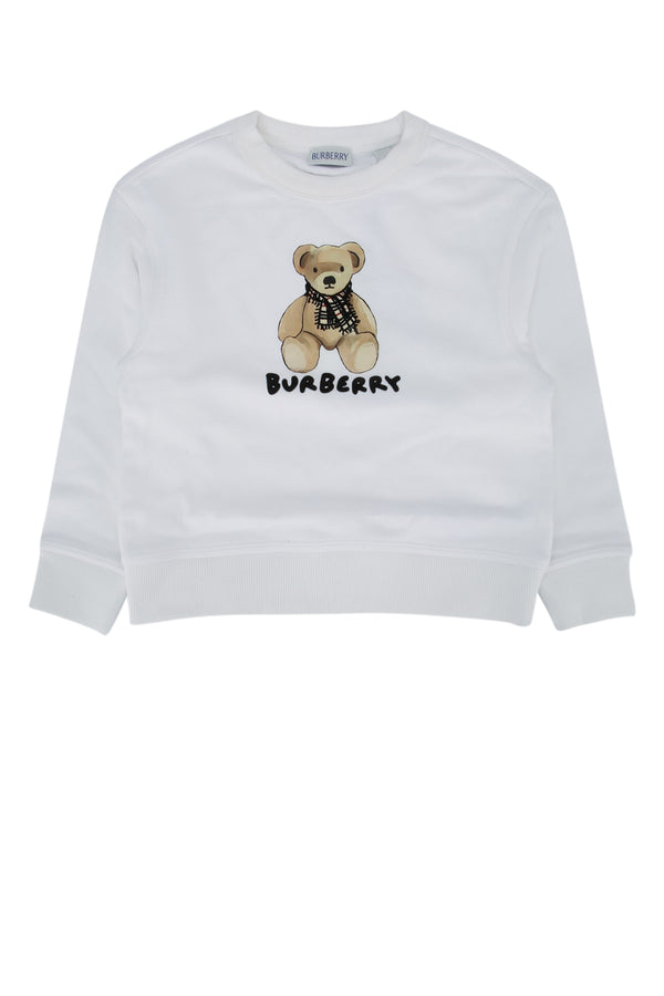 Burberry Jr Mathew 100% Cotton sweatshirt in white