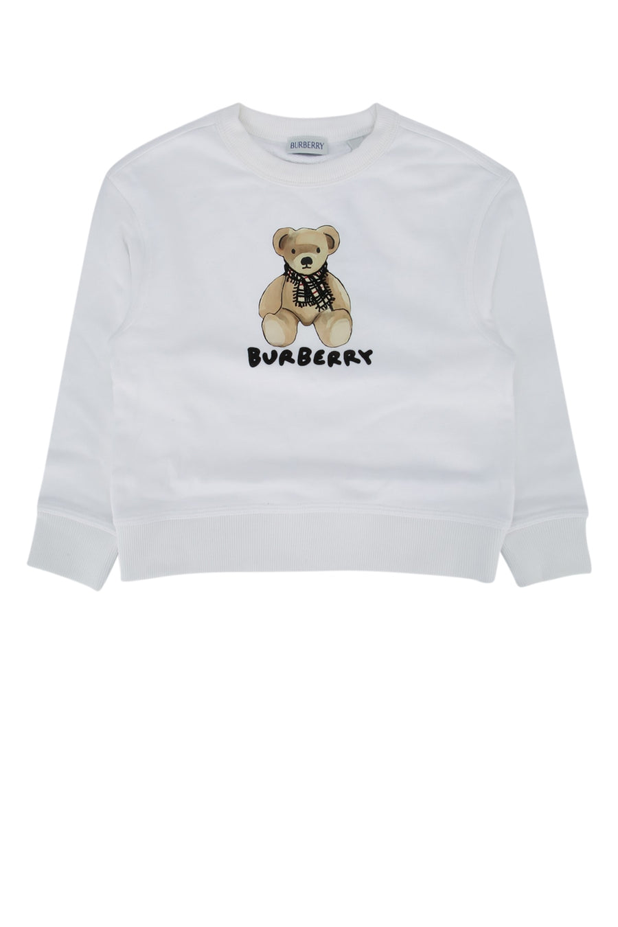 Burberry Jr Mathew 100% Cotton sweatshirt in white
