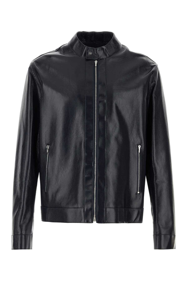 Fendi Exterior: 100% Vitello; Lining: 100% Cupro jacket in blue