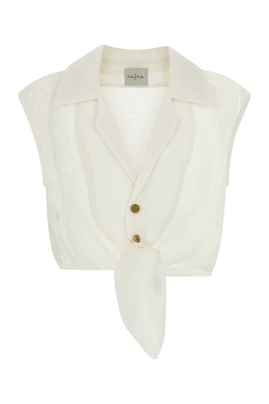 Le Kasha 100% Organic Linen shirt in white