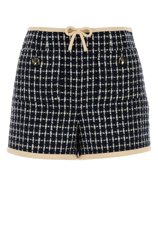 Valentino Garavani 77% Virgin wool bermudas in navy
