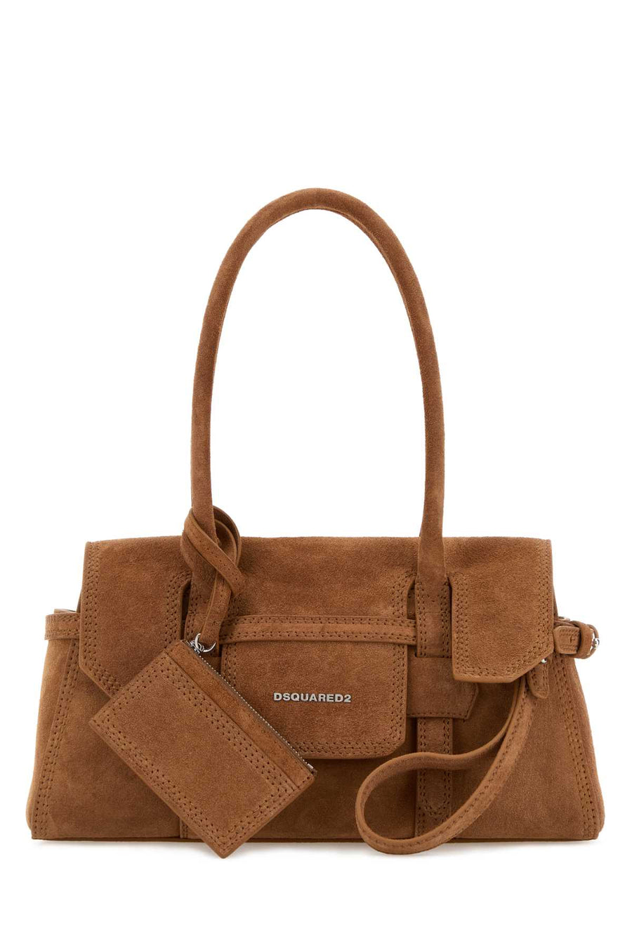 Dsquared2 Shoulder Exterior: 100% Suede shoulder bag in tan