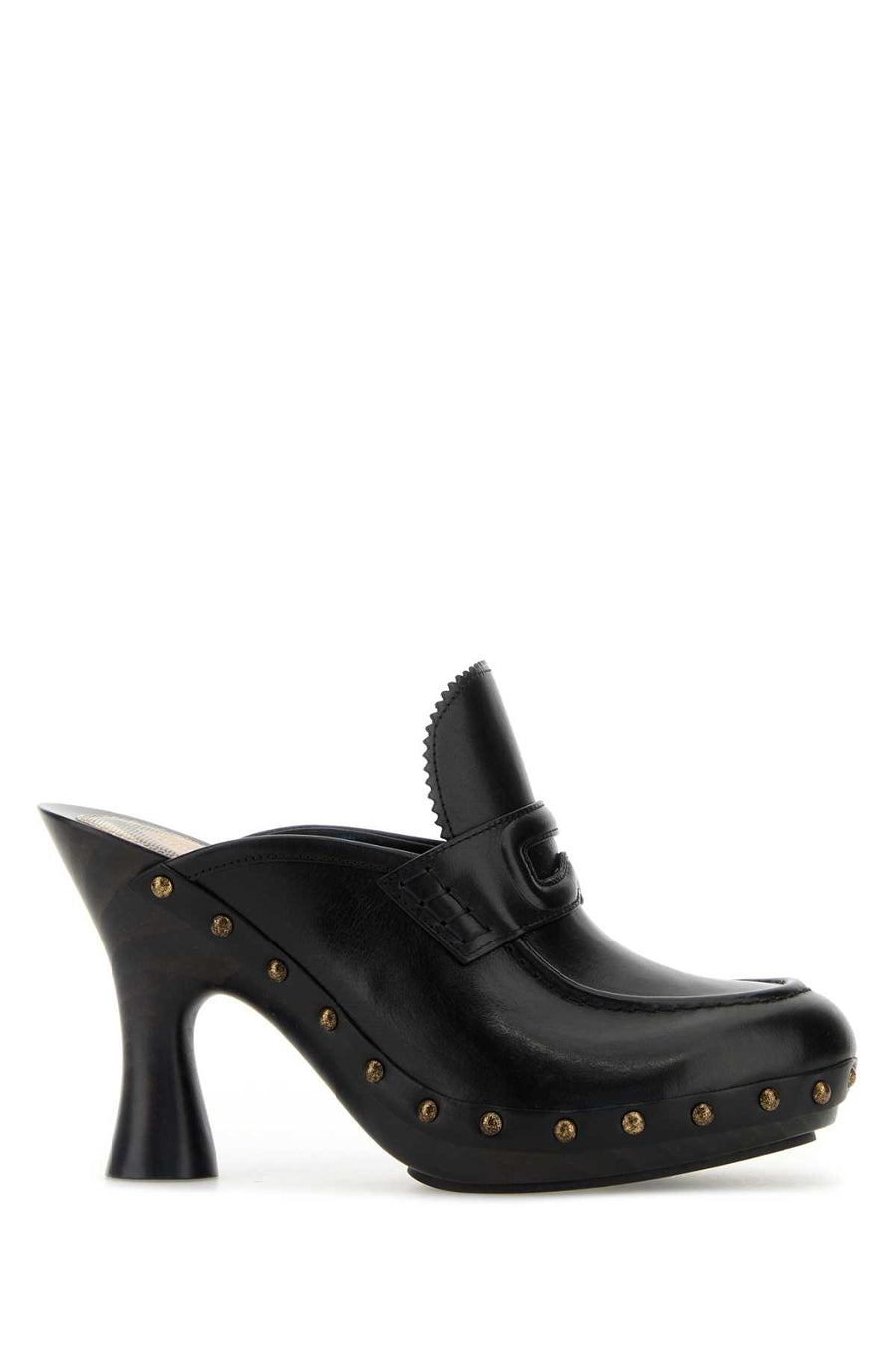 Burberry Sandals Exterior: 100% Leather mule heel in black