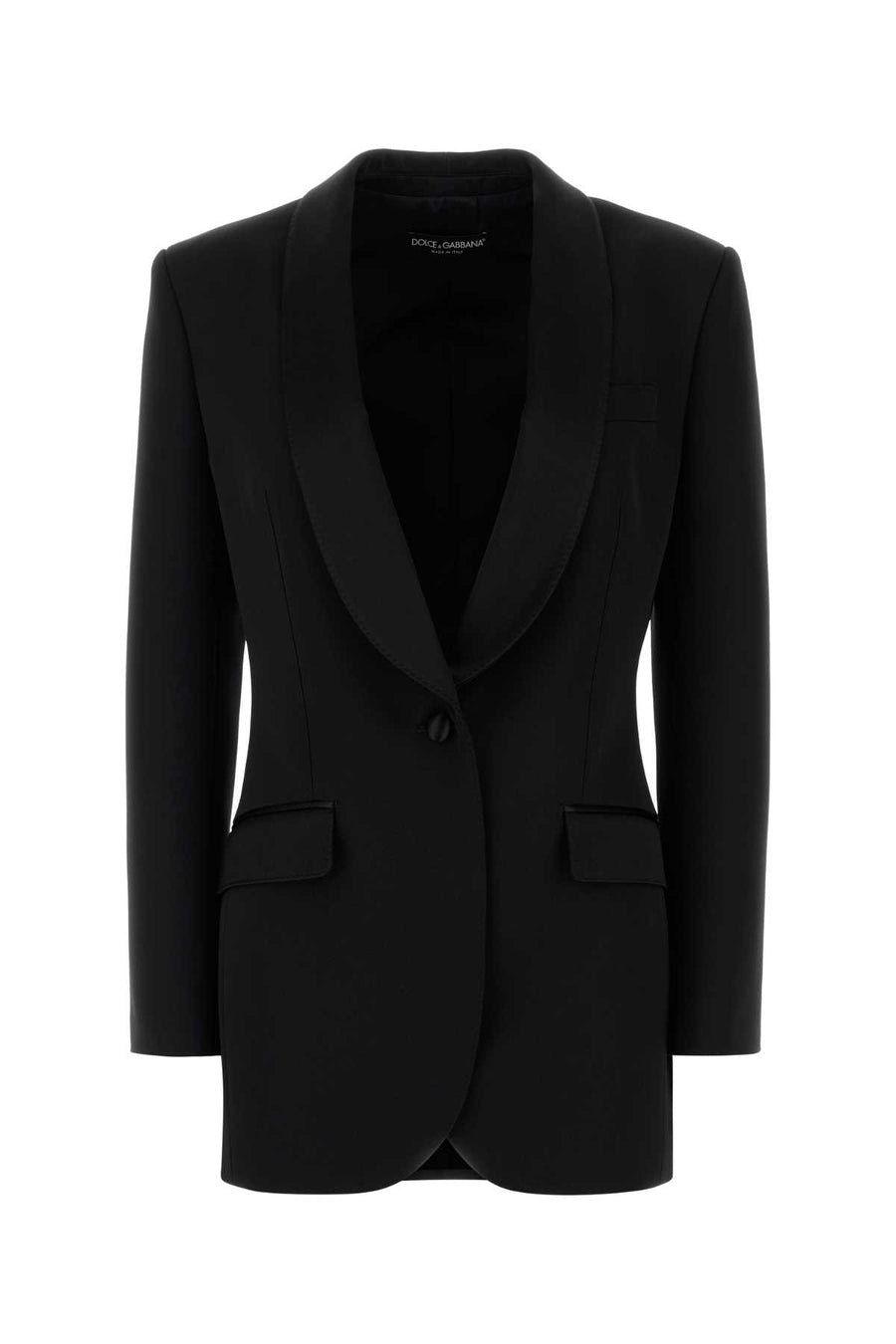 Dolce & Gabbana Exterior: 80% Virgin wool 16% Silk 4% Elastane Lining: 92% Silk 8% Elastane blazer in black