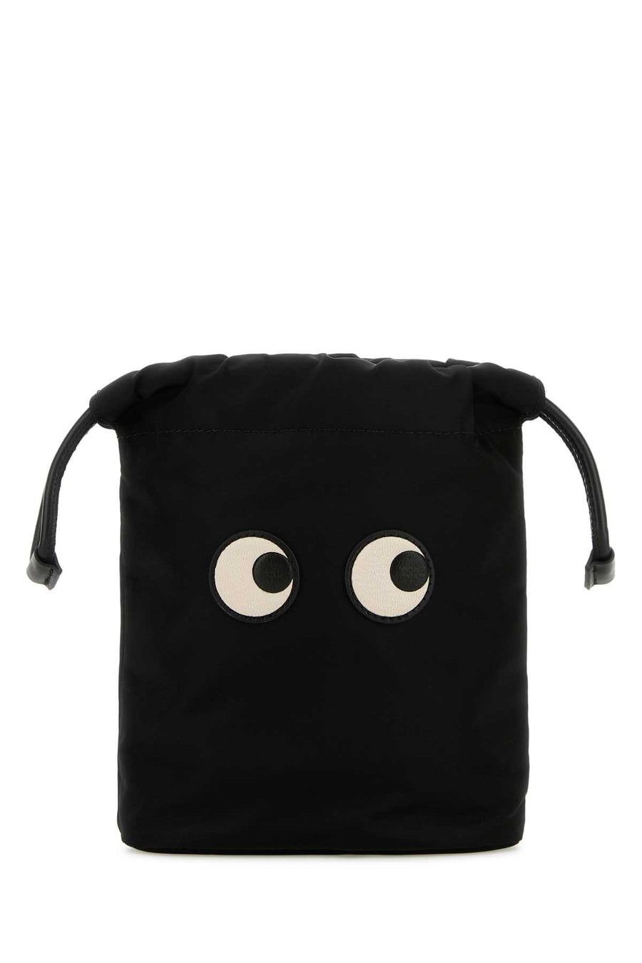 Anya Hindmarch Pouch Exterior: 100% Regenerated nylon; Lining: 100% Fabric pouch in black