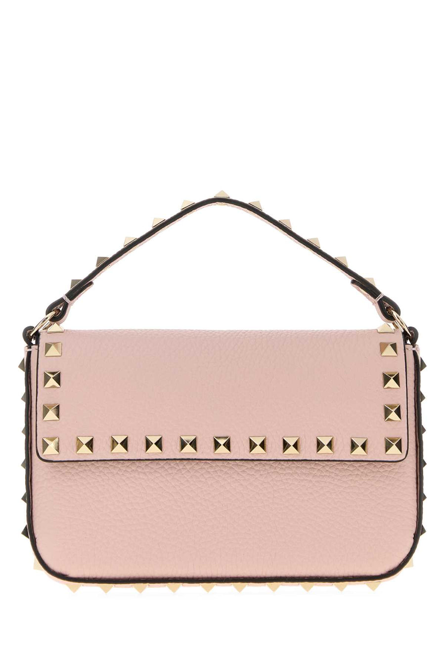 Valentino Garavani Rockstud Exterior: 100% Calf Leather; Lining: 100% Leather; Hardware: Platinum shoulder bag in pink