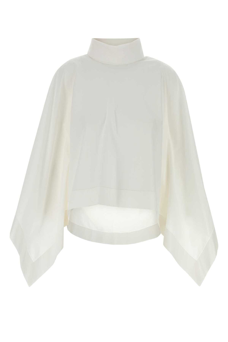 Carven 100% Cotton cape top in white