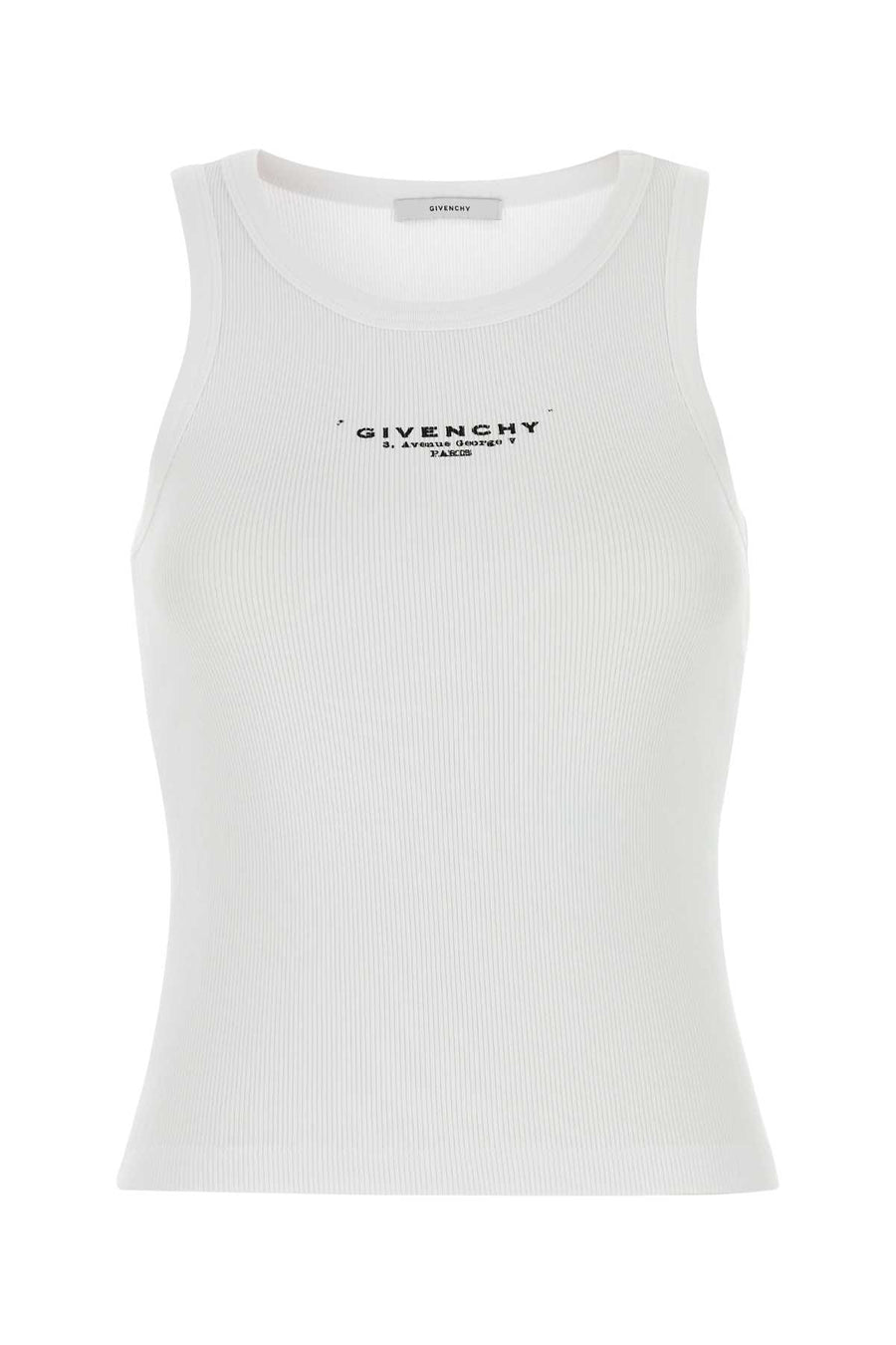 Givenchy 98% Cotton tank top in white
