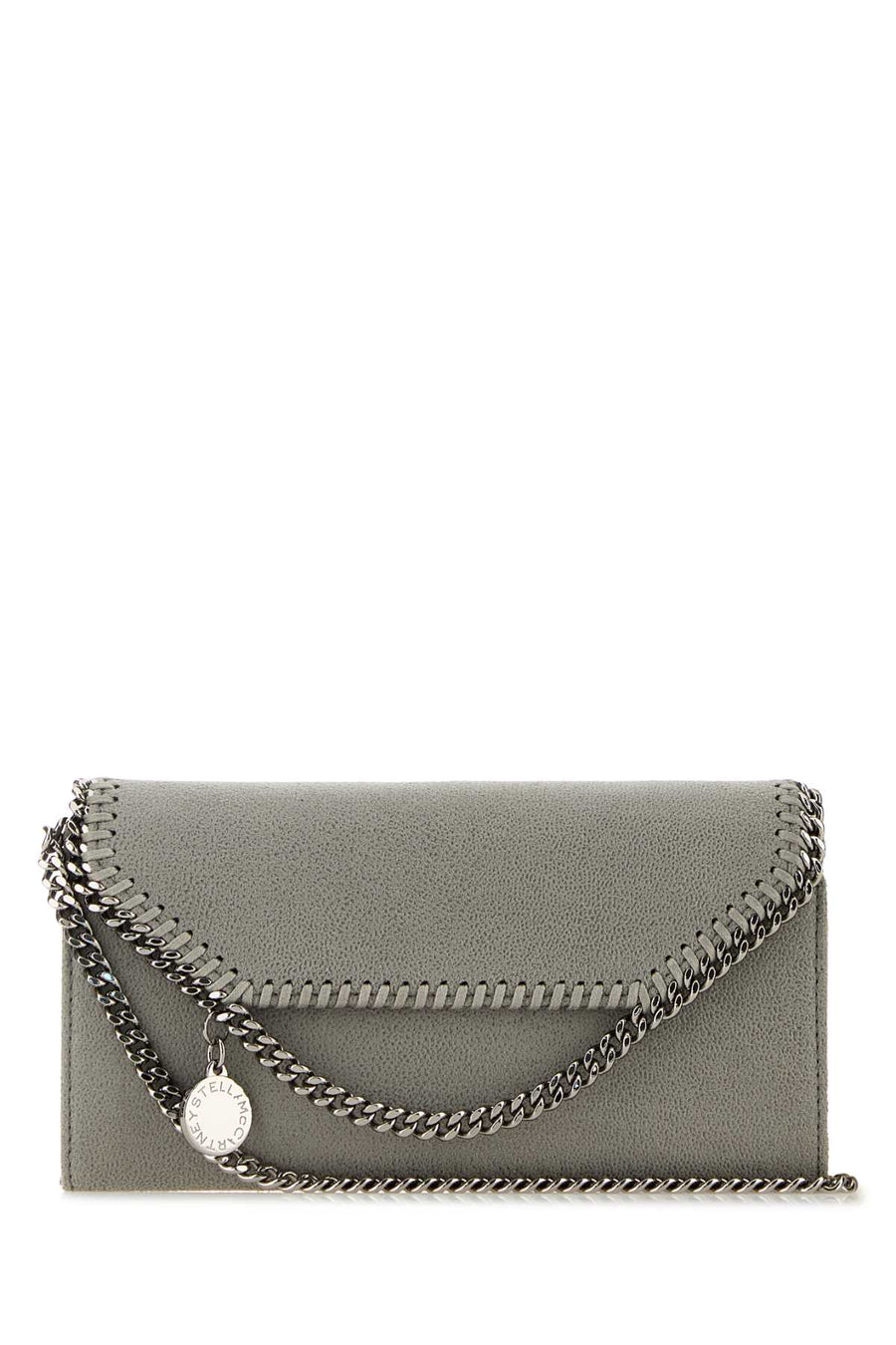 Stella McCartney Continenta Exterior: 100% Fabric Finishing: Silver metal wallet in gray
