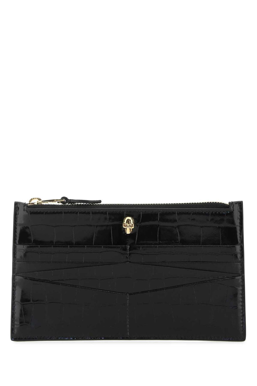 Alexander McQueen 100% Leather card case in black