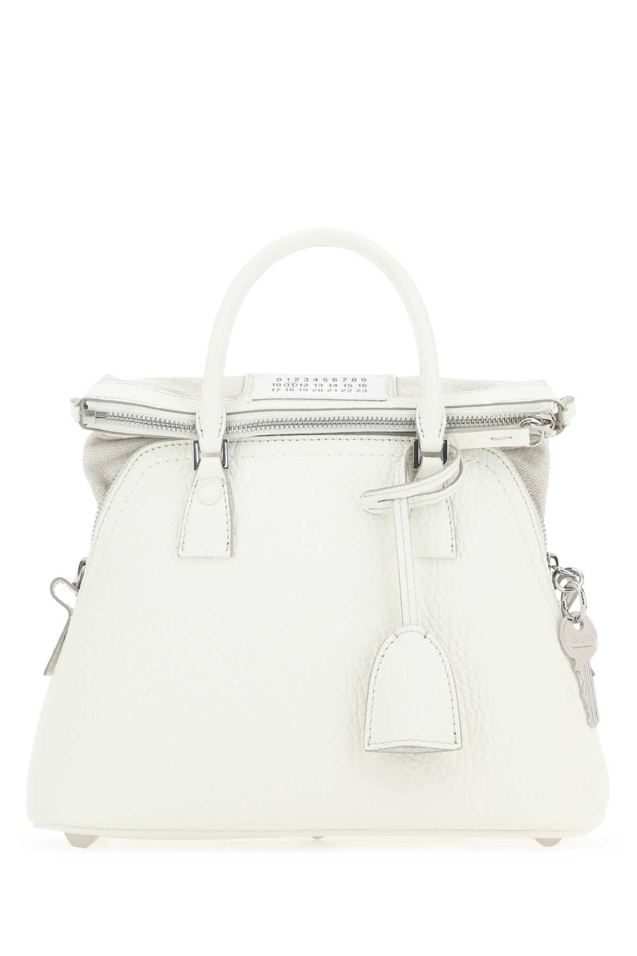 Maison Margiela Exterior: 100% Leather top handle bag in white