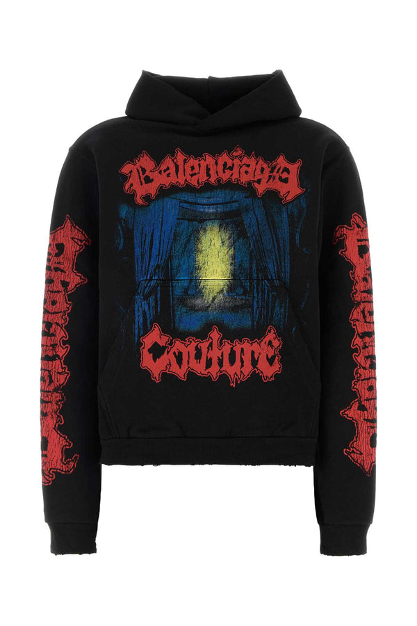 Balenciaga Hoodie Cotton 100% hoodie in black