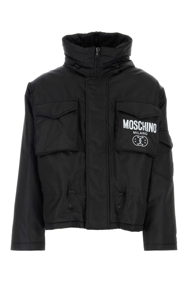 Moschino Exterior: 100% Nylon; Lining: 100% Nylon; Padding: 100% Polyester down jacket in black