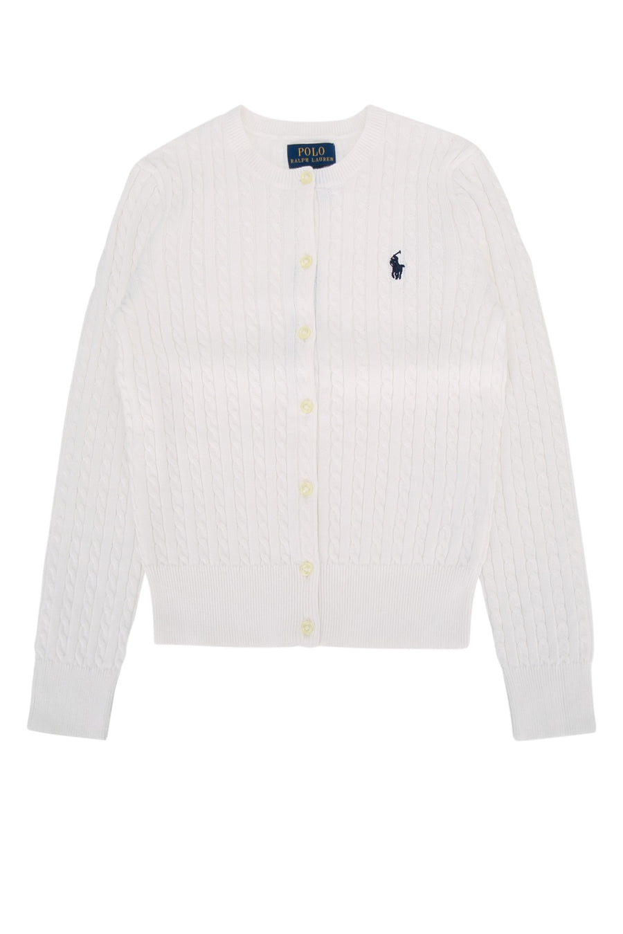Polo Ralph Lauren Jr 100% Cotton cardigan in white