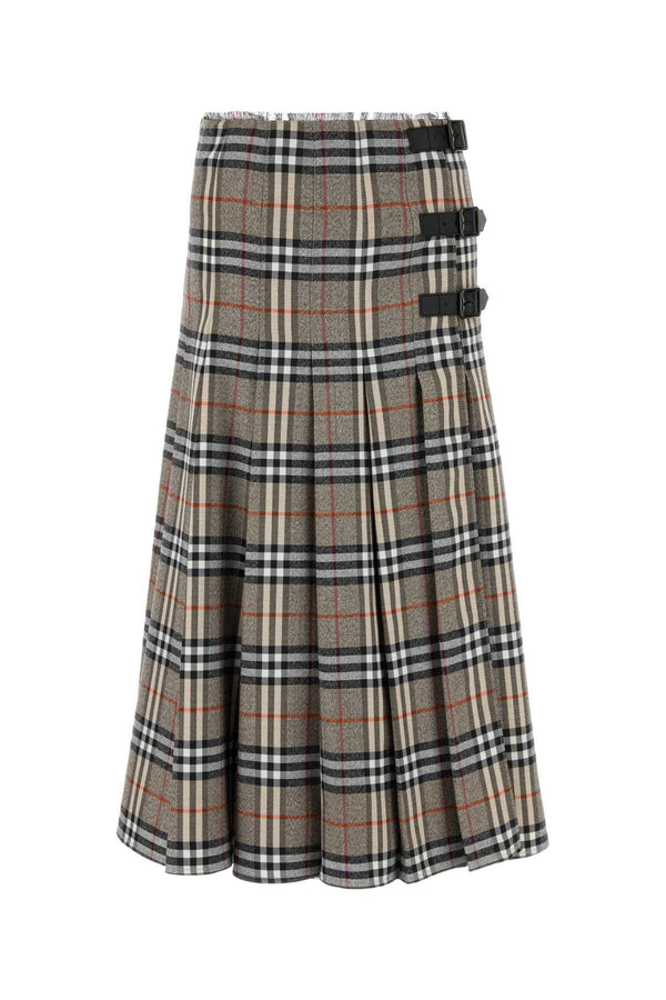 Burberry 100% Wool skirt in gray