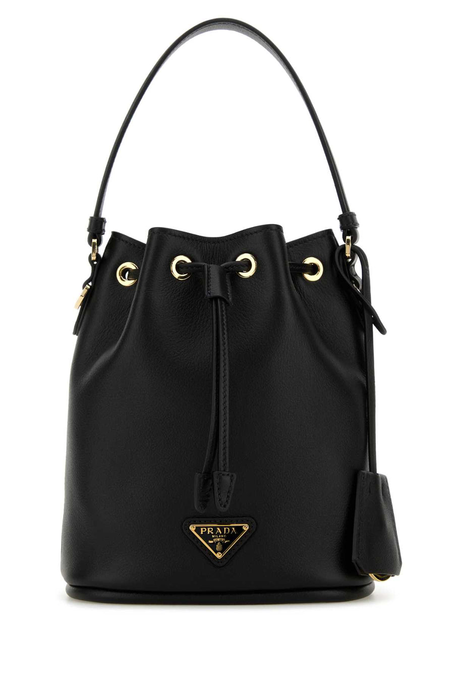 Prada 100% Calf Leather bucket bag in black