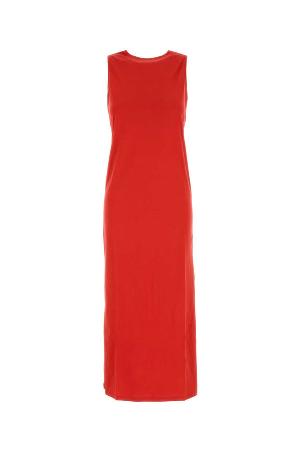Loulou De Saison Tomato 100% Pima Cotton dress in red