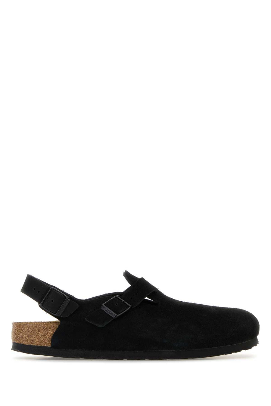Birkenstock Suede Exterior: 100% Suede slingback in black