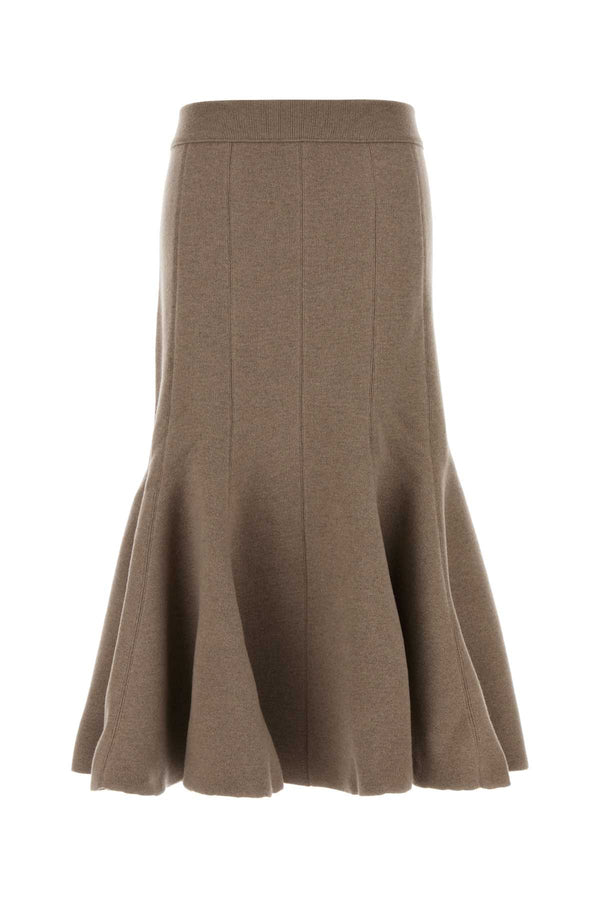 Bottega Veneta Compact 84% Cashmere 16% Nylon skirt in beige