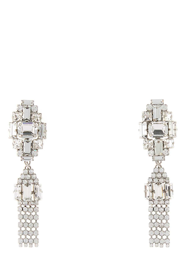 Embellished Metal Earrings Crysilver Orecchini