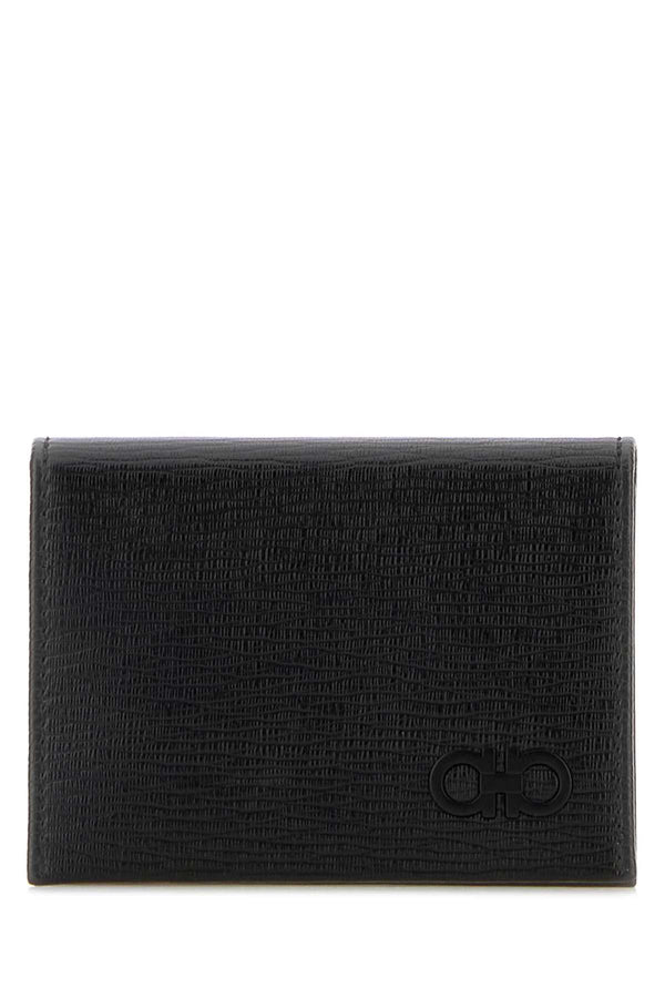 Black Leather Card Holder Neroolddarkrainnero50 Portafogli