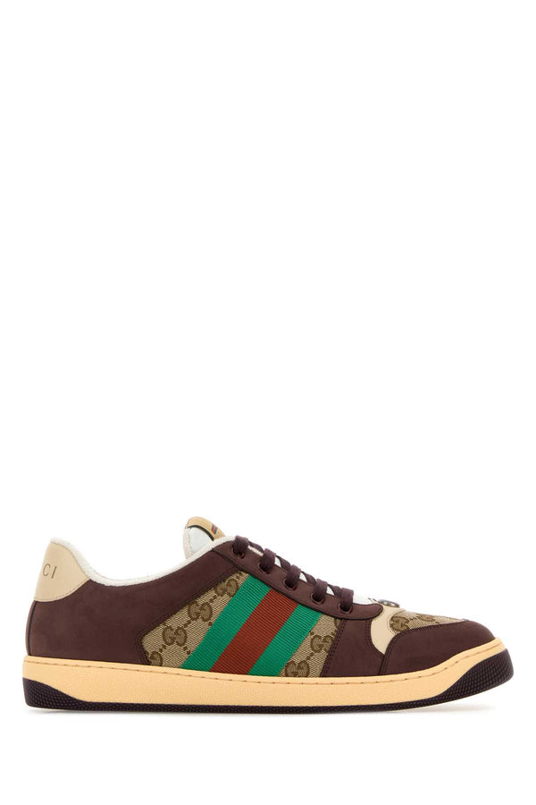 Gucci Exterior: 100% Leather 100% Fabric (GG Canvas) | Interior: 100% Fabric | Sole: Rubber sneaker in brown