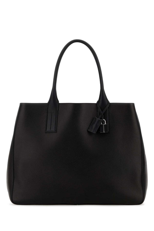 Dark Brown Leather Shopping Bag Black Borse A Tracolla