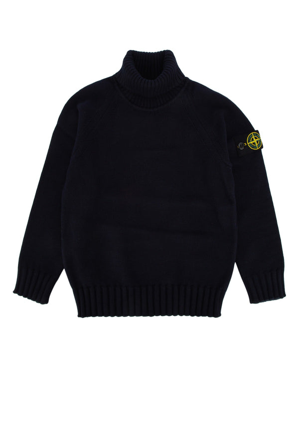 Stone Island Kids 79% CO sweater in navy