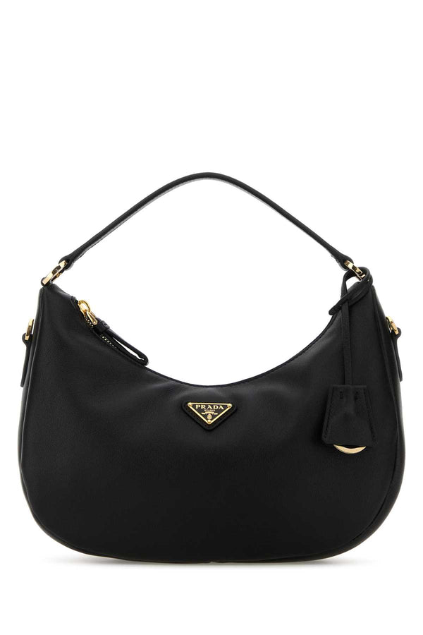 Prada 100% calf leather shoulder bag in black