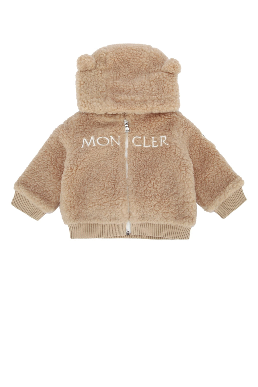 Moncler Jr Baby Fleece hoodie in beige