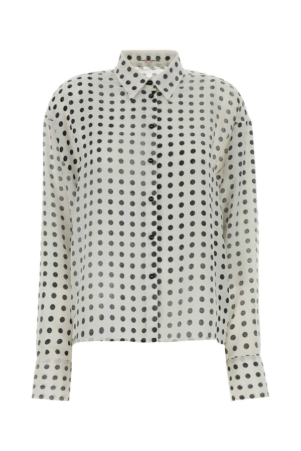 Ermanno Scervino Pois 100% Silk shirt in white
