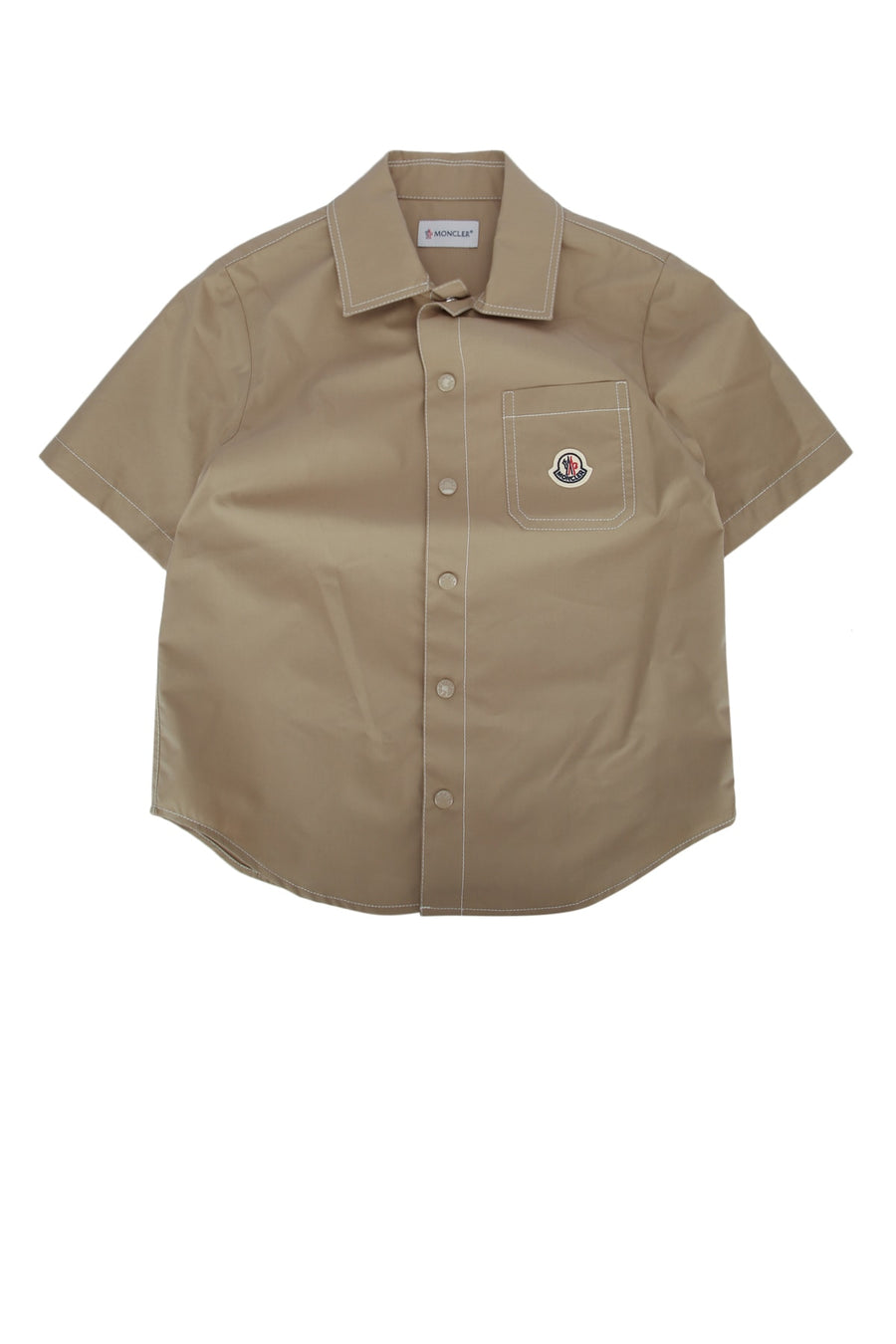 Moncler Jr 70% Cotton shirt in beige