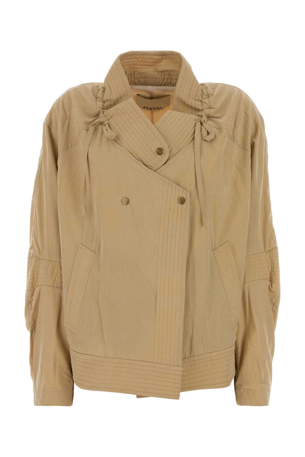 Isabel Marant Exterior: 65% Lyocell 35% Nylon; Lining: 100% Cotton jacket in beige