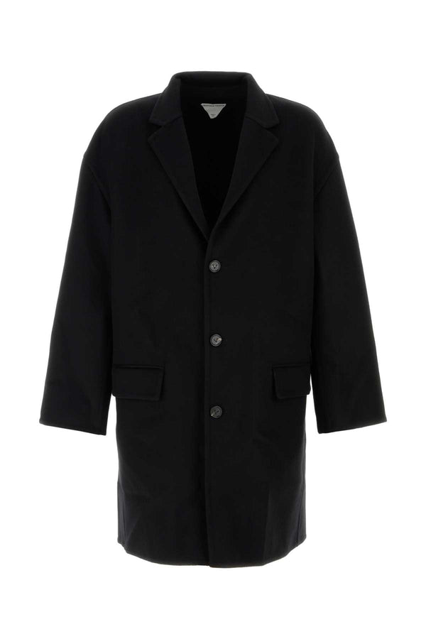 Bottega Veneta Face 100% Wool coat in black