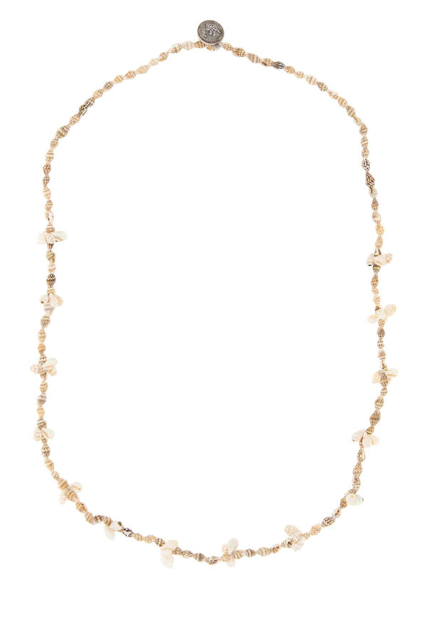 Mongo Shell Necklace White A Brown Collane